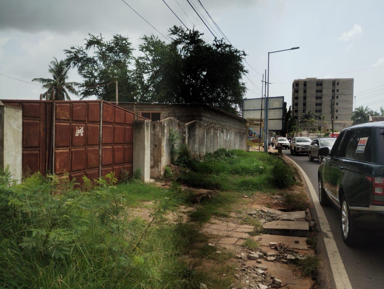 A roadside property is for sale at tesano